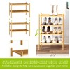 BMOSU 4-Tier Bamboo Small Shoe Rack Premium Stackable Shoe Shelf