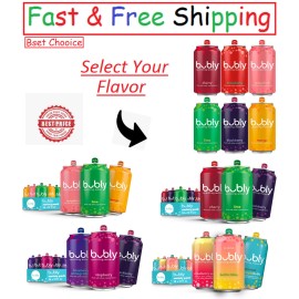 bubly Sparkling Water, Lime Yours, Variety Pack,12 FlOz(Pack of 12)Select Flavor - Triple Berry Variety Pack