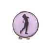 Mercia Golf Magnetic Hat Clip With Lady Golfer Ball Markers