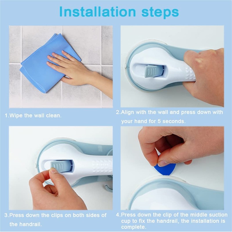 Hsthe Sea Suction Grab Rails for Bathroom Safety Handle Shower