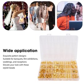 Sonew 375 Pcs Alloy Dreadlocks Beads, Metal Coils Rings Cuffs Dreadlocks Jewelry Hair Pendents Accessories (Gold)