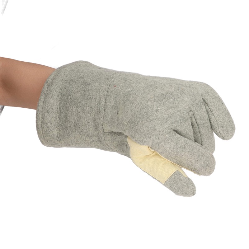 1 Pair Heat Resistant Gloves Separate Fingers Hot Proof Mitts