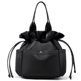 Yarnic Lunch Bag Women Insulated Lunch Bags,Cute Reusable Lunch Box Stain-Resistant Lunchbox with Water Bottle Holder for Adult (black)