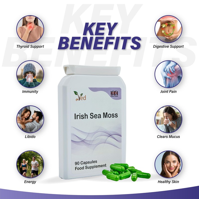 VED Organic Irish Sea Moss (Chrondrus crispus) 1200 mg 90