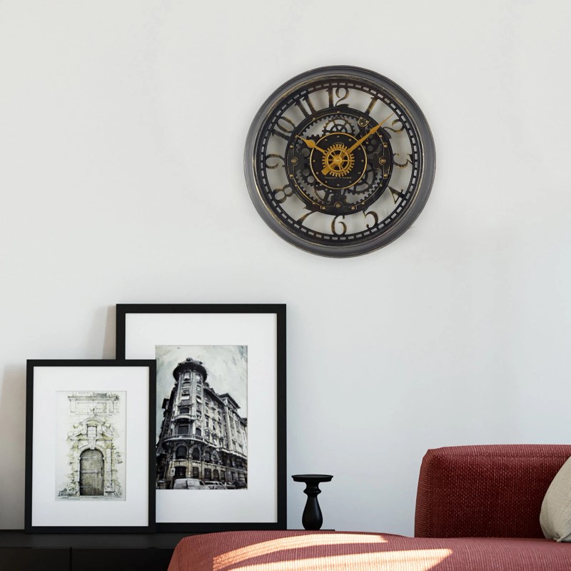 Mainstays Indoor Round 11.5 Oil Rubbed Bronze Cutout Gear Industrial