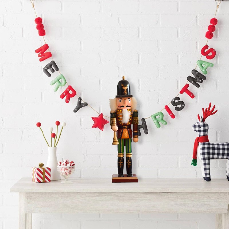 Falafoty Wooden Nutcracker Christmas Nutcracker Figure 30 cm Soldier Nutcracker
