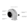 SEAFLO Flange Mount Bilge Air Blower 320CFM Boat Ventilation Marine