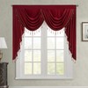 StangH Christmas Red Velvet Valance Curtains for Windows, Elegant Thick