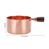 Sauce Pan Wooden Handle Rose Gold Stainless Steel Sauce Pot