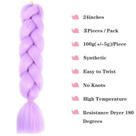 Kanekalon Jumbo Braiding Hair Extensions High Temperature Fiber Crochet Twist Braids 24inch 3pcs/lot (A36)