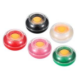 PATIKIL Fingertip Moistener, 5 Pcs 3 Inch Plastic Reusable Non-Slip Finger Moistener Finger Damper for Bank Papers Bills Documents Counting, 5 Colors