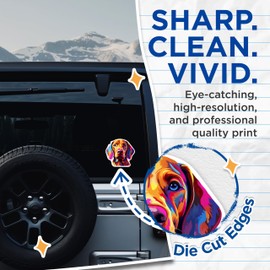 (2 Pack) Vizsla Dog Breed Stickers- 5 Inches On Longest Side - Choose from Over 100 Dog Breeds - for Cars, Trucks, Skateboards, Laptops - Made in USA - BMCS1969