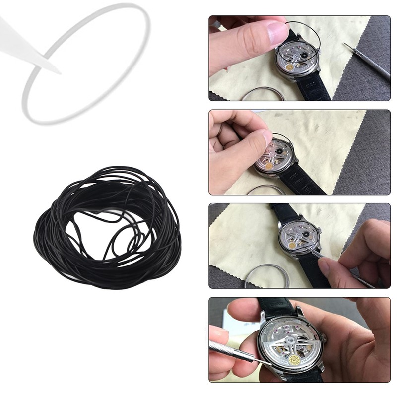 950pcs 0.6mm O Ring Set Sealing Rings Watch Rubber Seals