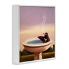 Stupell Industries Birdbath with Cocktail Humor Framed Giclee Art by