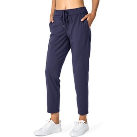 G Gradual G Gradual Women's Pants with Deep Pockets 7/8 Stretch Sweatpants for Women Athletic, Golf, Lounge, Work (Navy, 3X-Large)