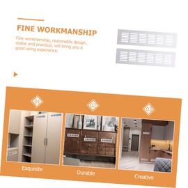 SHINEOFI 2Pcs Aluminum Alloy Ventilation Grille for Closet Air Vents Cover Durable Corrosion Resistant for Wardrobes Cabinets