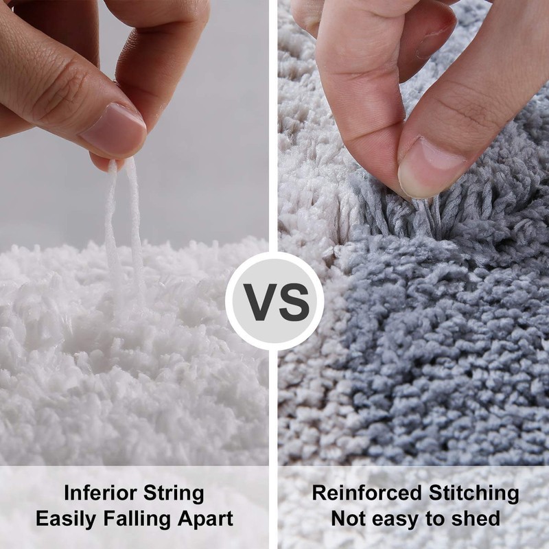 Homaxy Non-Slip Bathroom Rug Soft High-Pile Microfibre Bath Mat Absorbent