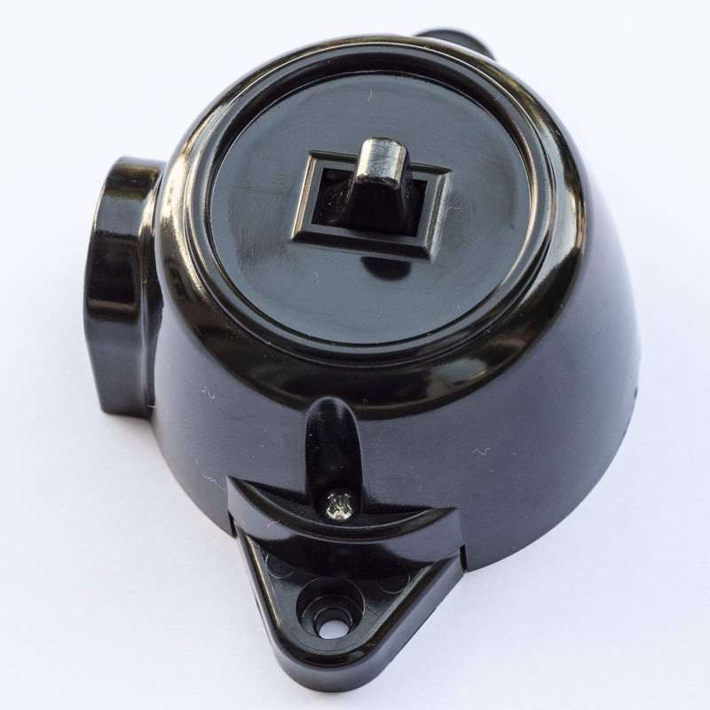 Switch Surface-Mounted On/Off Switch Insert, 10 A/250 V, IP20 Black
