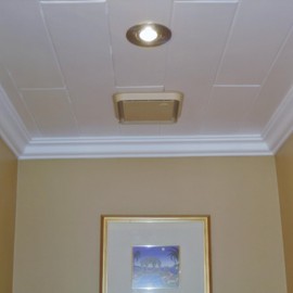 DIY Glue Up Ceiling Tiles Panel/Planks - 39.3" x 6.5", Plain White, Pack of 12