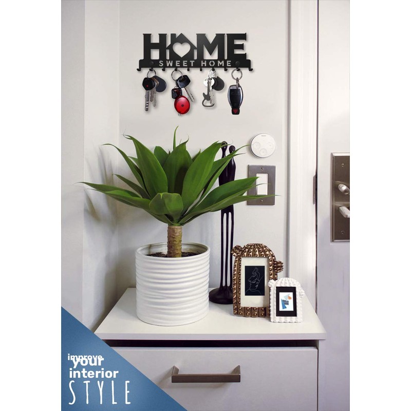 SirHoldeer Key Holder Modern, Home Sweet Home, Key Holder Wall,