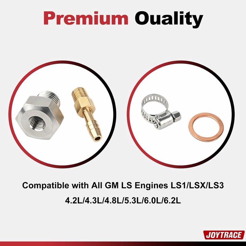 Joytrace Stainless Steel LS Oil Priming Adapter Kit M16 to