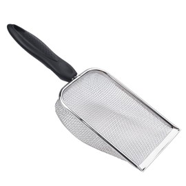 JNAWA Reptile Sand Filtering Mesh Fine Holes Cat Litter Scoop Stainless Steel Shovels Pet Litter Cleaning Tool for Cat Dog Rabbit Lizard