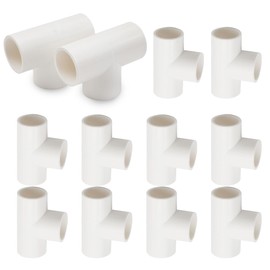 Bwintech 6 Pcs 40MM (1-1/4") 3 Way tee Slip Connector PVC-U Fitting Elbow Coupling Connector Garden Water Pipe Connection