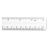 Westcott Shatter-Resistant Plastic Ruler, 6 Inch Length, Transparent (45016)