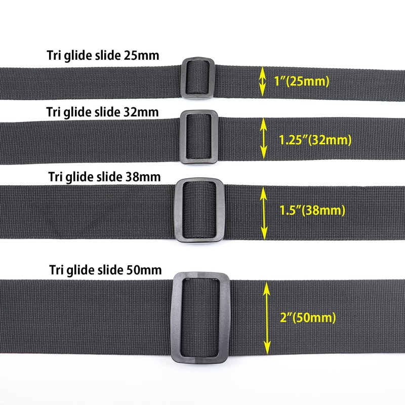 Baikeen Tri glide Slider 50mm Strong Plastic Tri Glide Slides