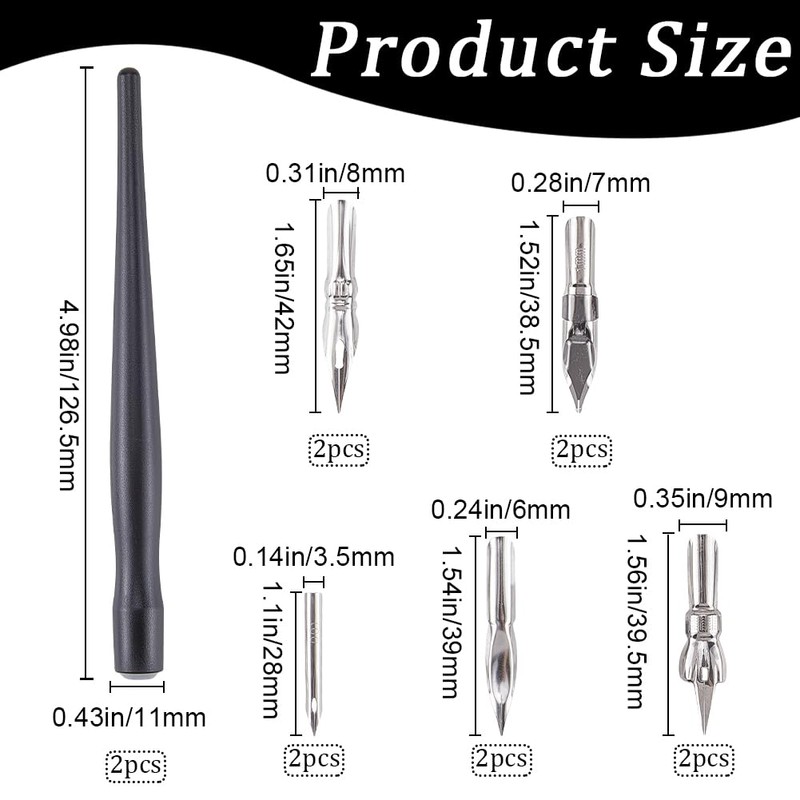 GORGECRAFT 2 Sets Plastic Dip Pen Black Masking Fluid Drawing