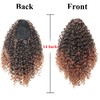 XSASLYET 14 Inch Drawstring Ponytail Extension for Black Women, Curly