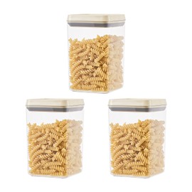 UFORU UFORU Airtight Food Storage Containers with Pop Top Lids, 3 Pcs BPA Free Plastic Dry Food Canisters for Kitchen Pantry Organization Cereal Flour and Sugar, 1.54qt*3