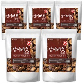 500g domestic reishi mushrooms, cut and shredded / 국산 영지버섯 500g 5개 절단 파쇄