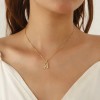 Collares Mujer Inicial Letras Baño Oro 18k Zirconias Color A