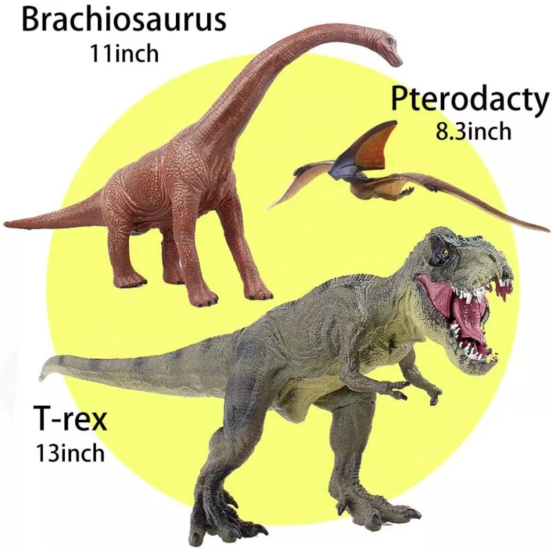Jaysompro 5 PCS 8-15” Jumbo Dinosaur Set -Realistic Looking Dinosaur