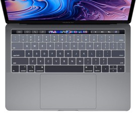 ProElife Grey Gradient Keyboard Cover Ultra Thin Keyboard Protector Skin for MacBook Pro with Touch Bar 13-inch 15-inch (Model A2159, A1989, A1990, A1706, A1707) (2019 2018 2017 2016) (Ombre Grey)