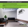 HVAC Premium 8''w X 8''h 4-Way Aluminum Curved Blade Adjustable