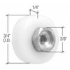 3/4" Flat Edge Nylon B.B. Shower Door Roller with Threaded