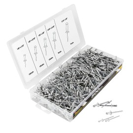 Tradespro 836341 Aluminum Rivet Assortment, 500-Piece, Multiple Sizes