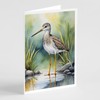 Caroline's Treasures Greater Yellowlegs Bird Greeting Cards Pack of 8