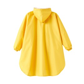 Spmor Kids Lightweight Rain Jackets Hooded Rain Coat Waterproof Rain Poncho Yellow M(Fits Height 43.3'' - 55.1'')
