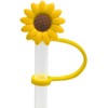 Reusable Silicone Sunflower Straw Plugs, Drinking Straw Covers and Dust