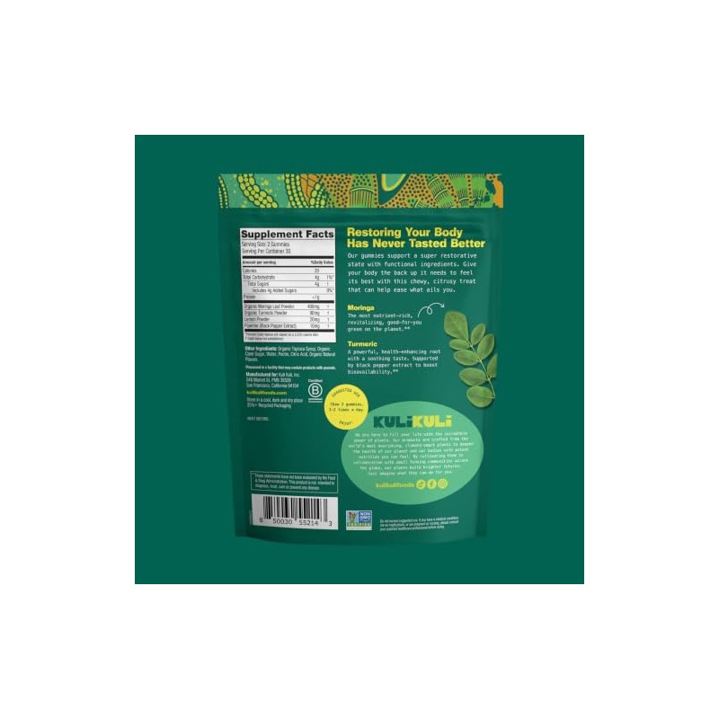 Kuli Kuli- Gomitas Super Energy Suplementos energéticos con moringa, potenciador