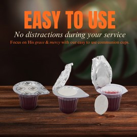 The Miracle Meal Pre-Filled Communion Cups and Wafer Set-Box of 500 Made in USA