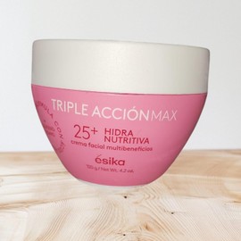 Crema facial antiarrugas Hidra Nutritiva Triple Acción Max 25+ años con ácido hialurónico y colágeno, 120g
