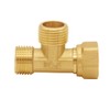 Uenede Solid Brass G1/2" 3 Way Diverter Hose Fitting Tee,