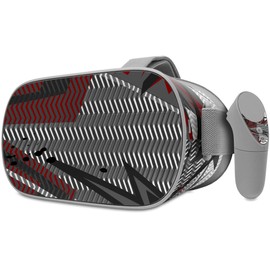 Decal Style Skin Wrap Compatible with Oculus Go Headset - Baja 0032 Red Dark (Oculus NOT Included)