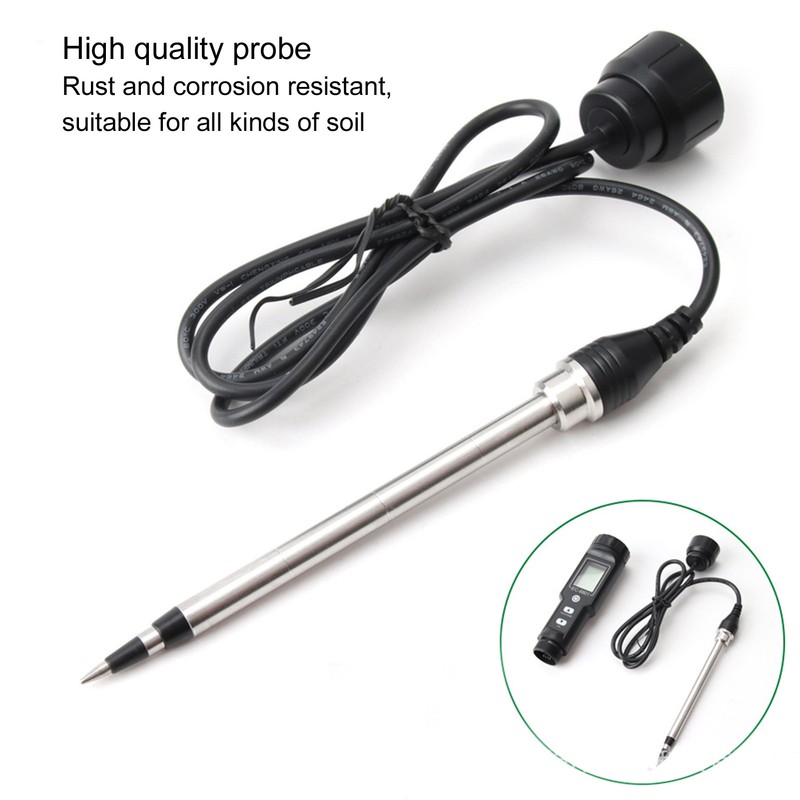 Soil EC Temperature Tester with Backlight Portable Conductivity Meter Hydroponics
