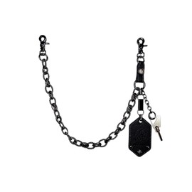 Milkwave Milk Wave Ebling Link Chain Keyring (Leather Tag Full Parts)
