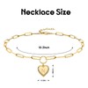 Heart Necklace for Women Gold A-Z Initial Necklace Heart Initial